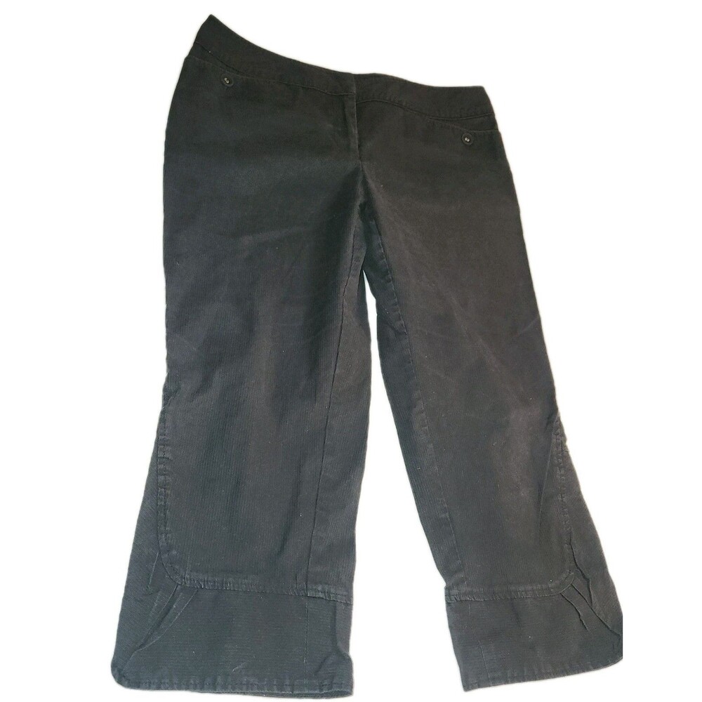 Elle Capri Pants Womens Sz 10 Black Cropped
